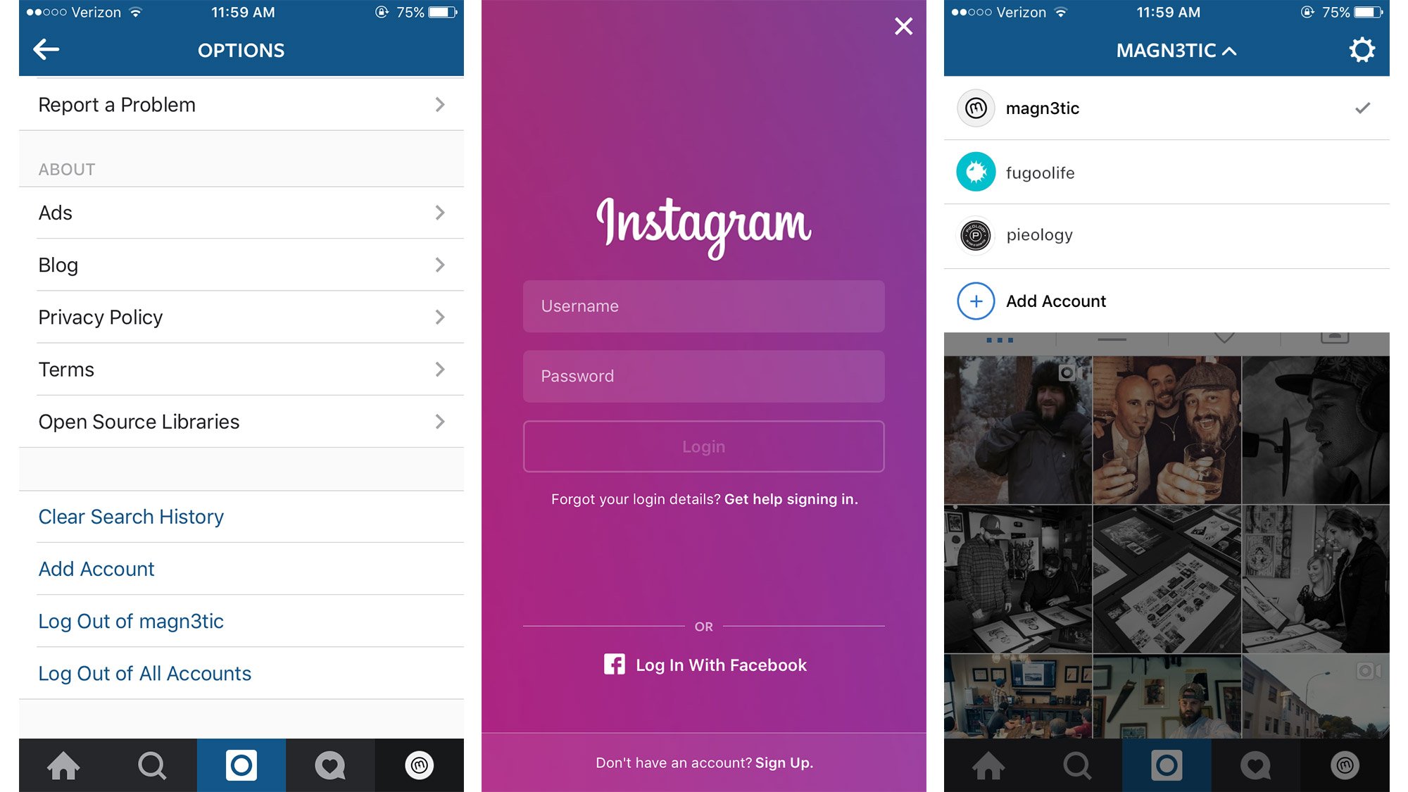 How to add multiple Instagram accounts