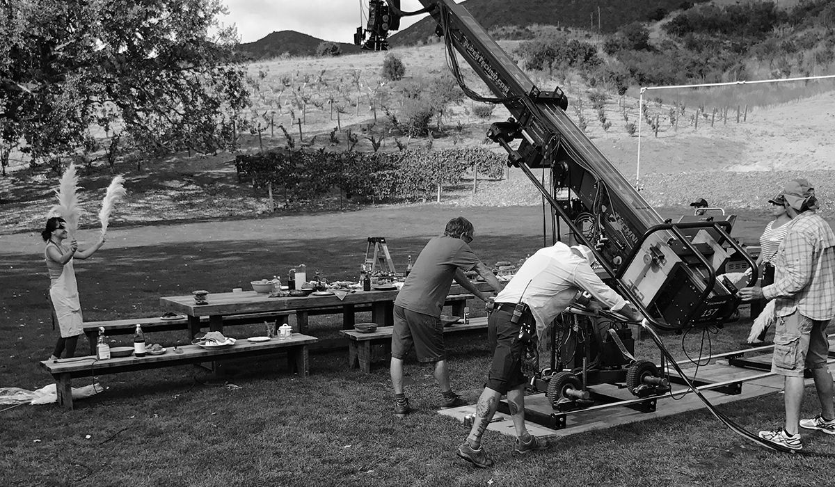 photography crane shot for branding campaign