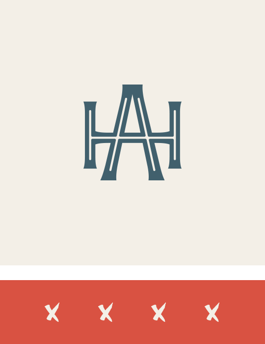 Adam Hambrick Logo Design elements