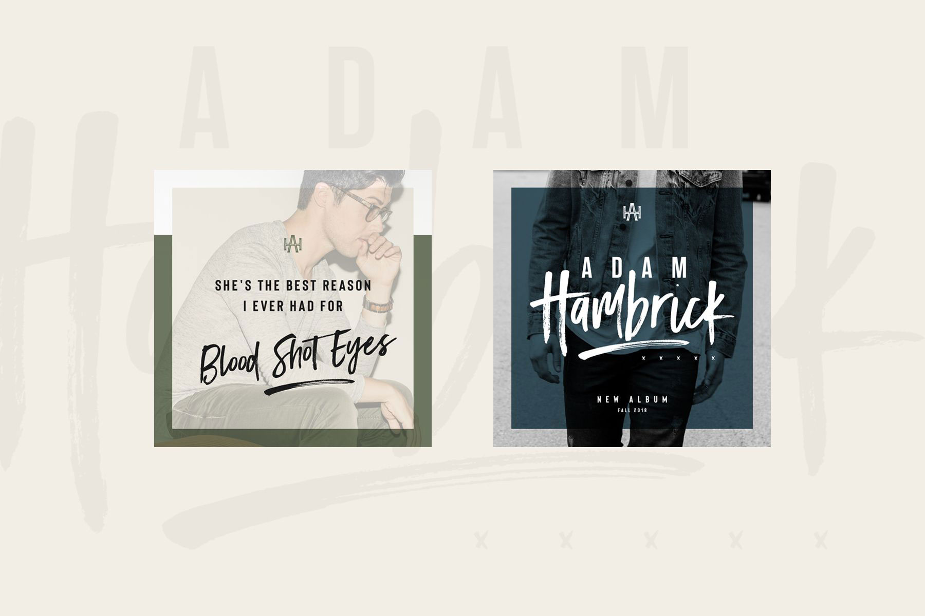 Adam Hambrick brand design mockup