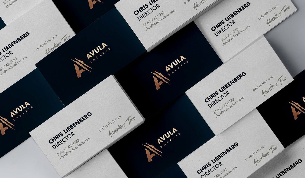 Avula safaris business card design