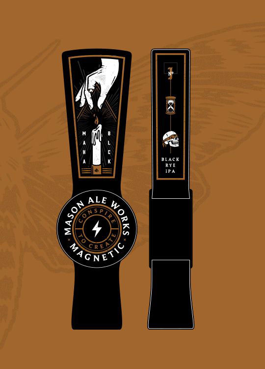 craft beer branded tap handle