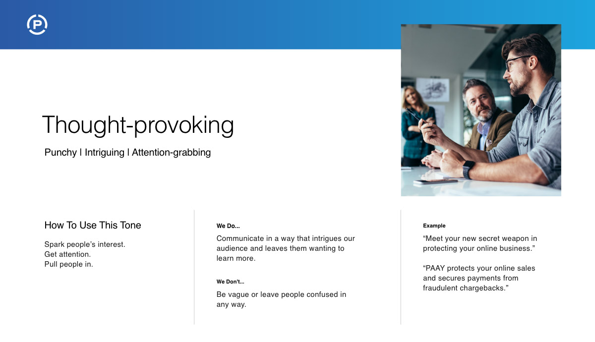 PAAY Branding GRAB THIER ATTENTION AND PROVOKE THOUGHTS