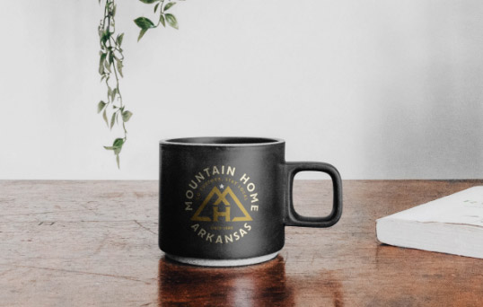 branding on coffee mug