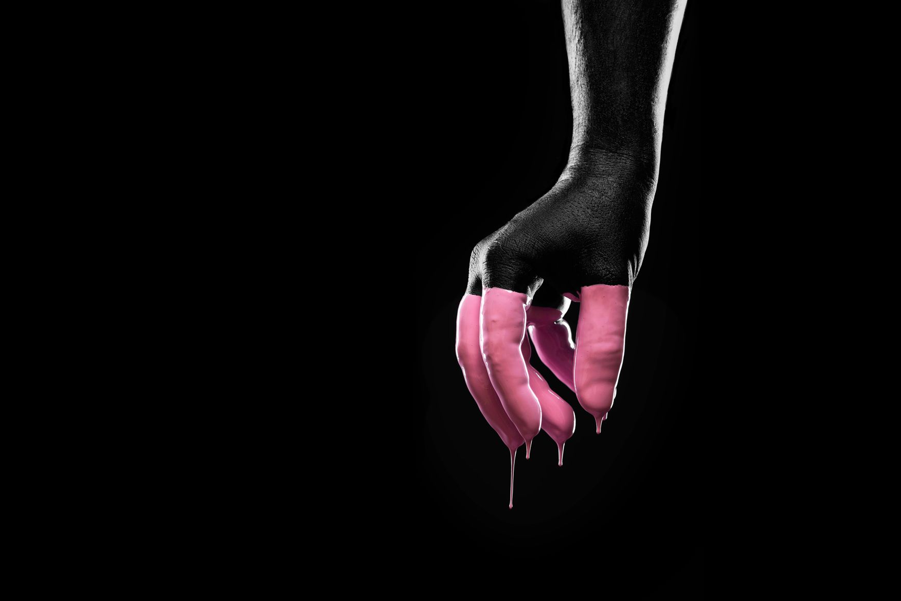 creative execution pink painted hands