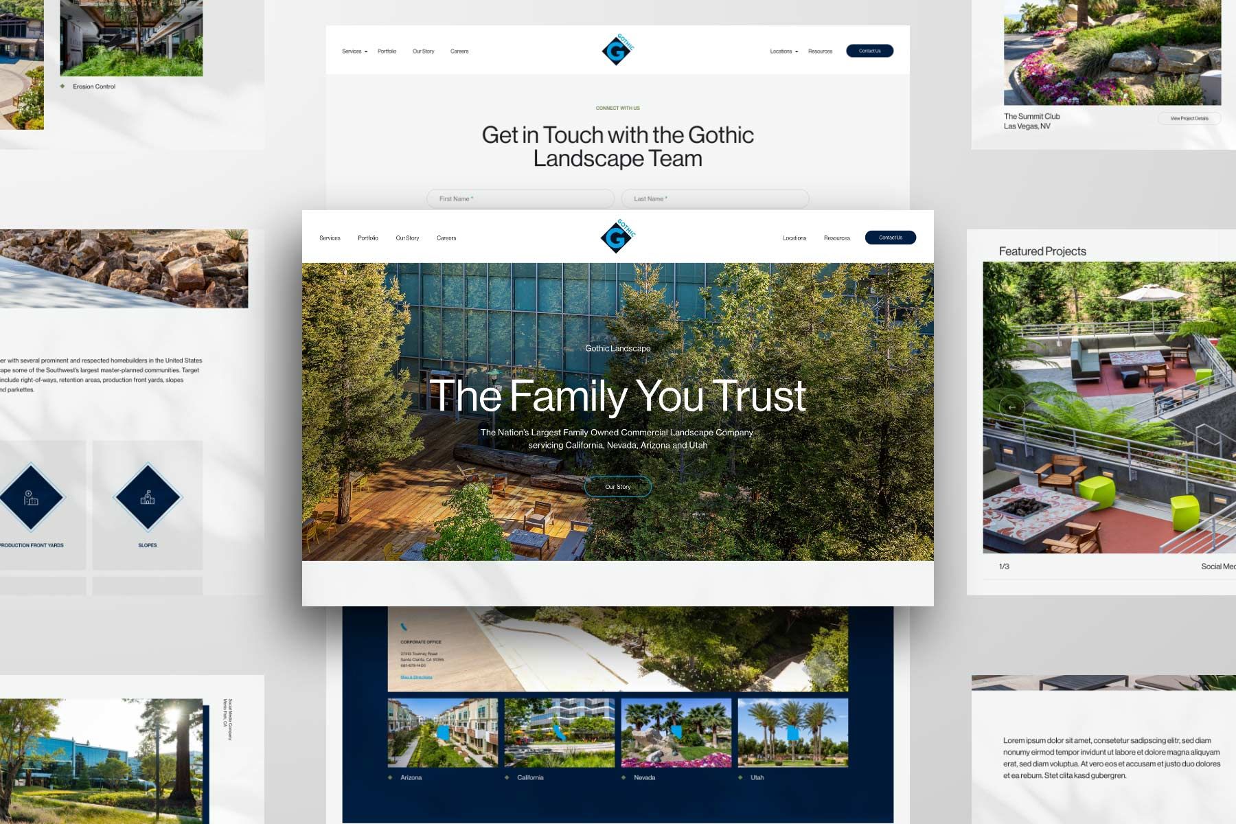 gothic landscape website design