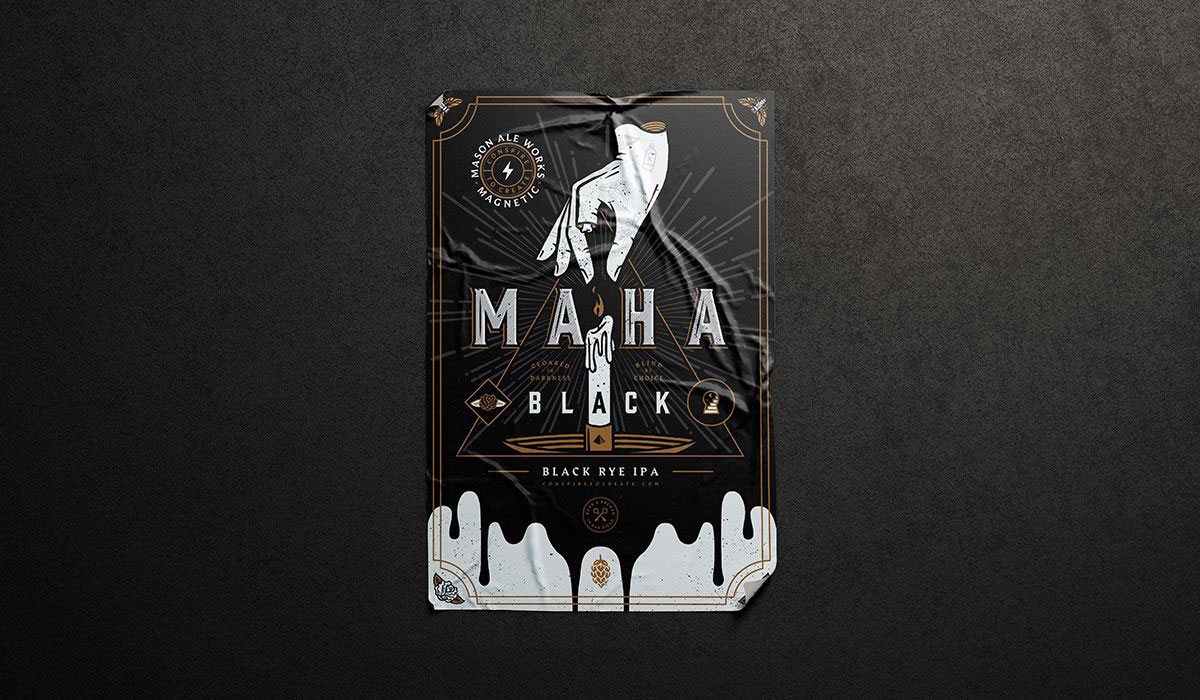 maha black poster design