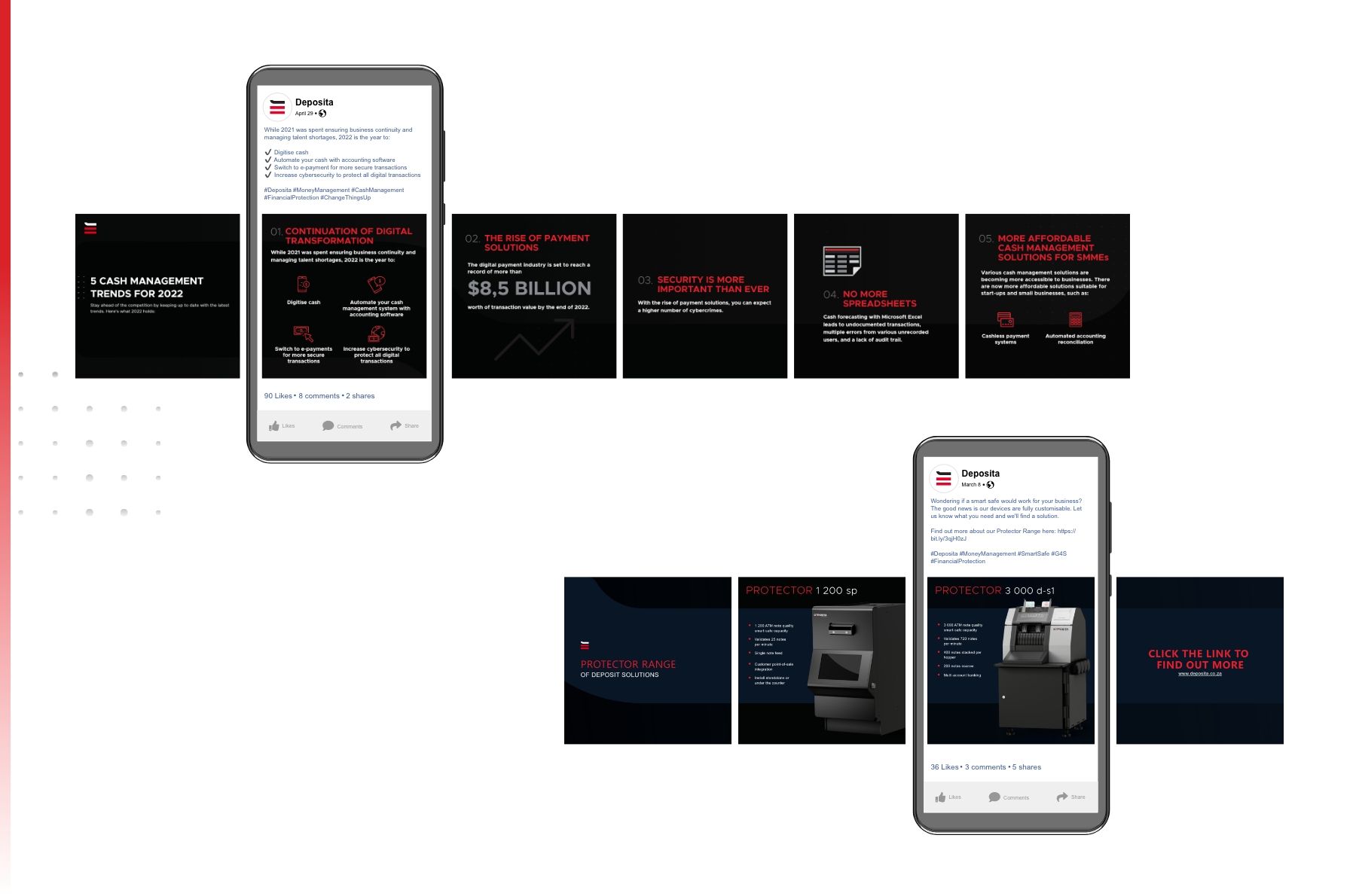 technology brand social content design